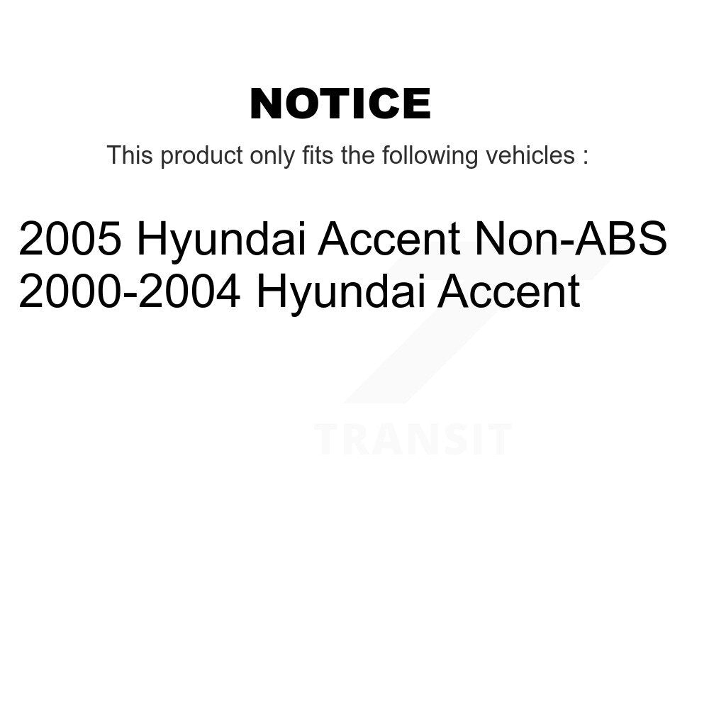 Kugel 70-512193 Rear Wheel Bearing Hub Assembly for 2000-2005 Hyundai Accent