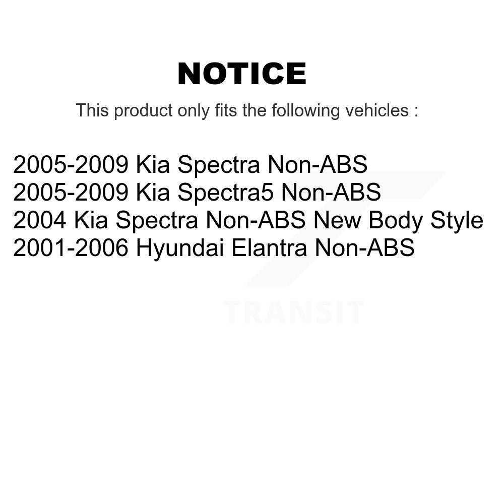 Kugel 70-512194 Rear Wheel Bearing Hub Assembly for 2001-2009 Hyundai Elantra, Kia Spectra, Kia Spectra5