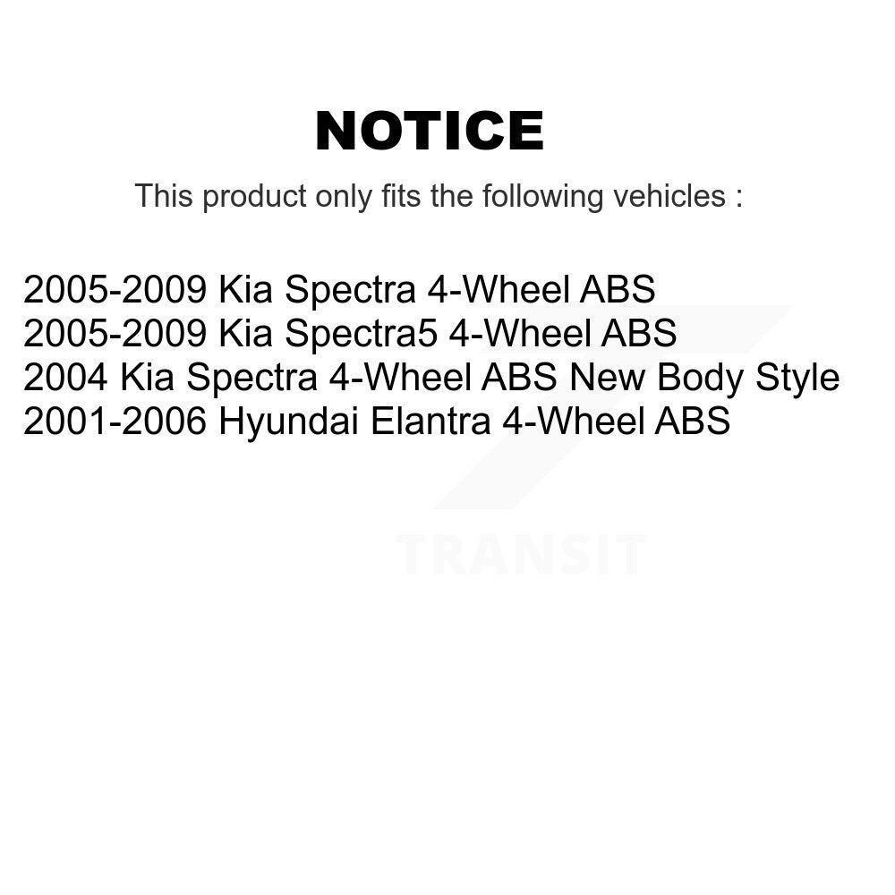 Kugel 70-512195 Rear Wheel Bearing Hub Assembly for 2001-2009 Hyundai Elantra, Kia Spectra, Kia Spectra5