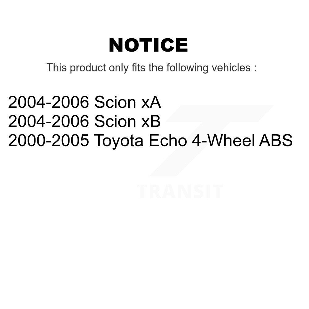 Kugel 70-512209 Rear Wheel Bearing Hub Assembly for 2000-2006 Toyota Echo, Scion xA, Scion xB