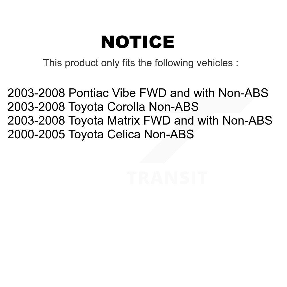 Kugel 70-512218 Rear Wheel Bearing Hub Assembly for 2000-2008 Toyota Celica, Pontiac Vibe and Select Vehicles
