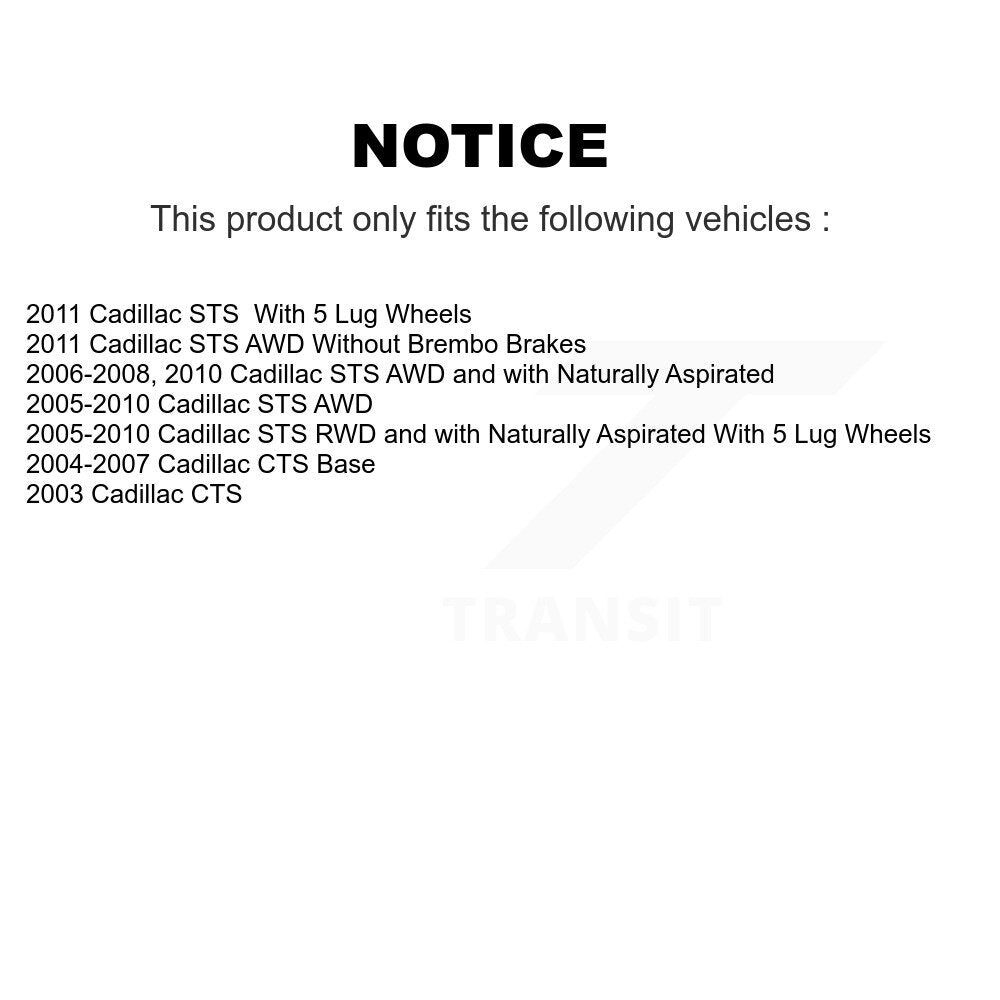 Kugel 70-512223 Rear, Front Wheel Bearing Hub Assembly for 2003-2011 Cadillac CTS, STS