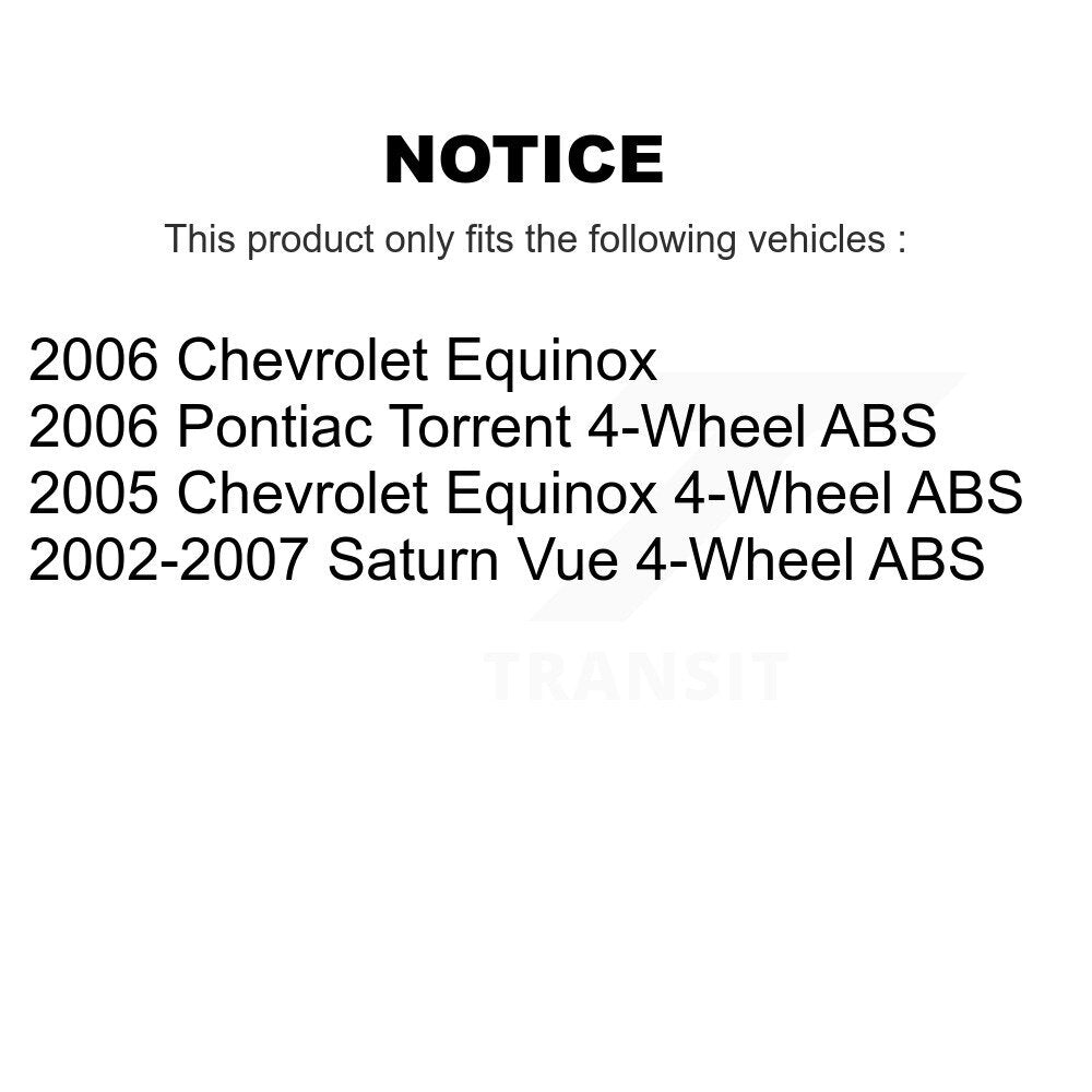 Kugel 70-512229 Rear Wheel Bearing Hub Assembly for 2002-2007 Saturn Vue, Chevrolet Equinox, Pontiac Torrent