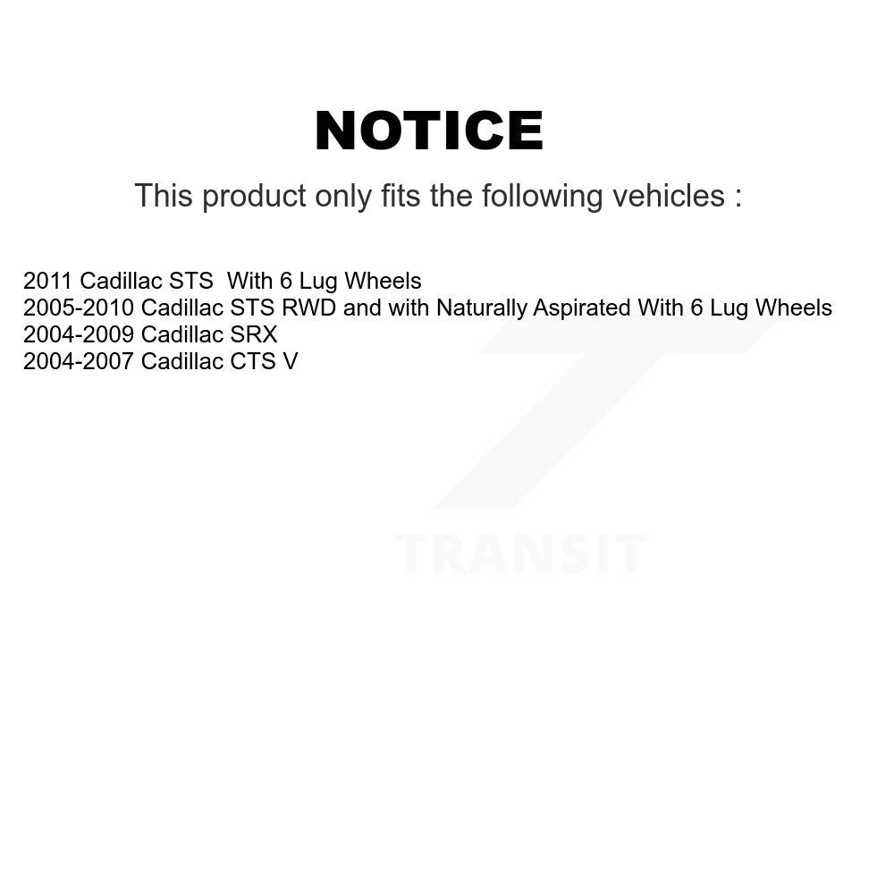 Kugel 70-512243 Rear Wheel Bearing Hub Assembly for 2004-2011 Cadillac CTS, SRX, STS