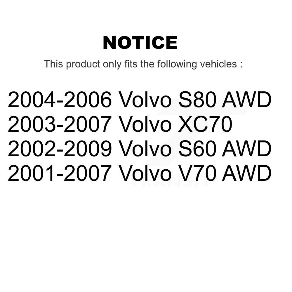 Kugel 70-512253 Rear Wheel Bearing Hub Assembly for 2001-2009 Volvo V70, S60, XC70, S80