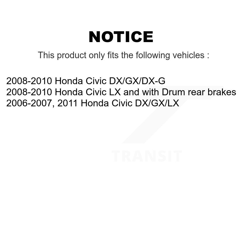 Kugel 70-512257 Rear Wheel Bearing Hub Assembly for 2006-2011 Honda Civic