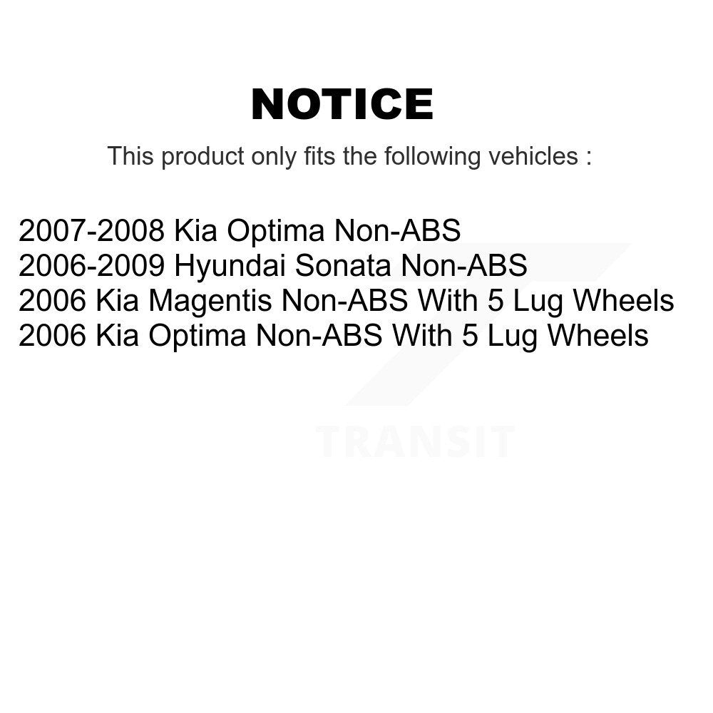 Kugel 70-512266 Rear Wheel Bearing Hub Assembly for 2006-2009 Hyundai Sonata, Kia Magentis, Kia Optima