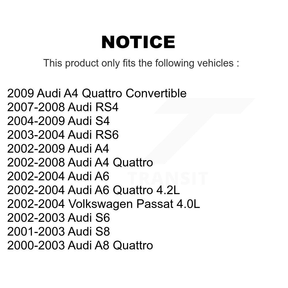 Kugel 70-512305 Front, Rear Wheel Bearing Assembly for 2000-2009 Audi A8 Quattro, Audi S8 and Select Vehicles