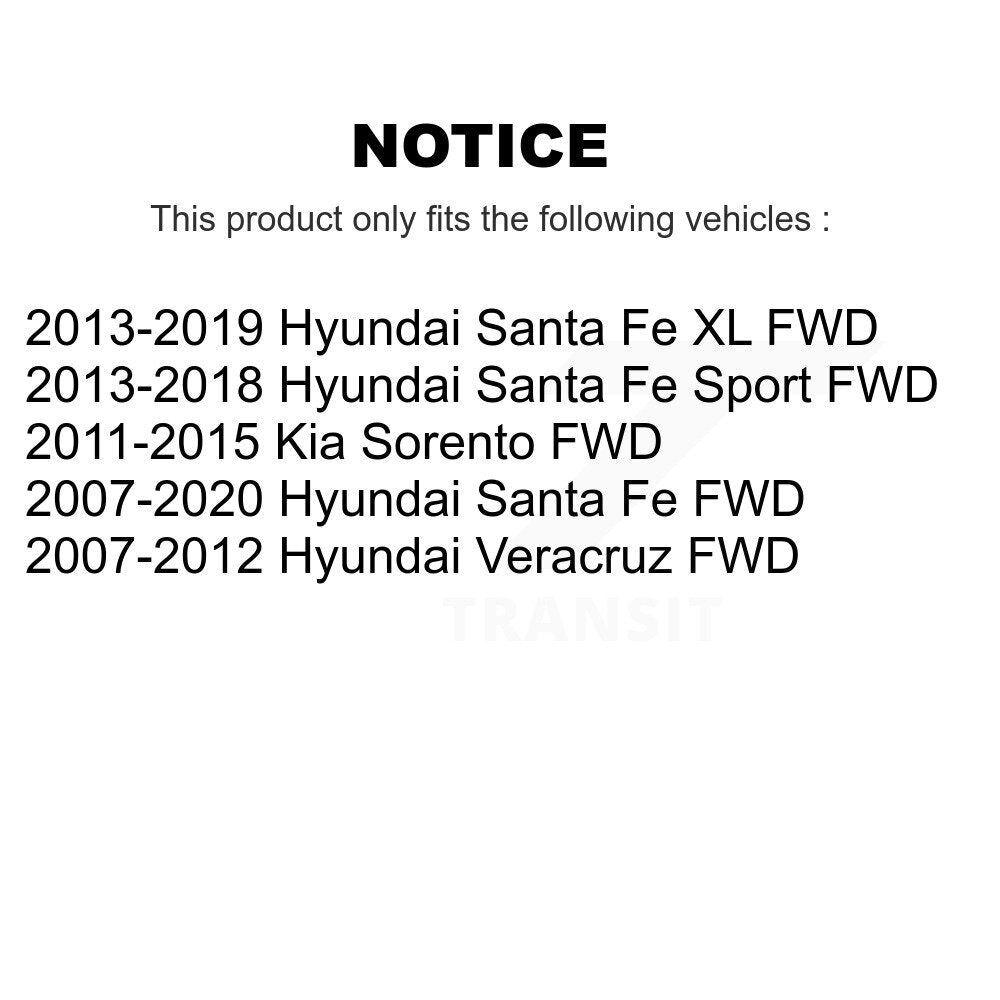 Kugel 70-512326 Rear Wheel Bearing Hub Assembly for 2007-2020 Hyundai Santa Fe, Hyundai Veracruz and Select Vehicles