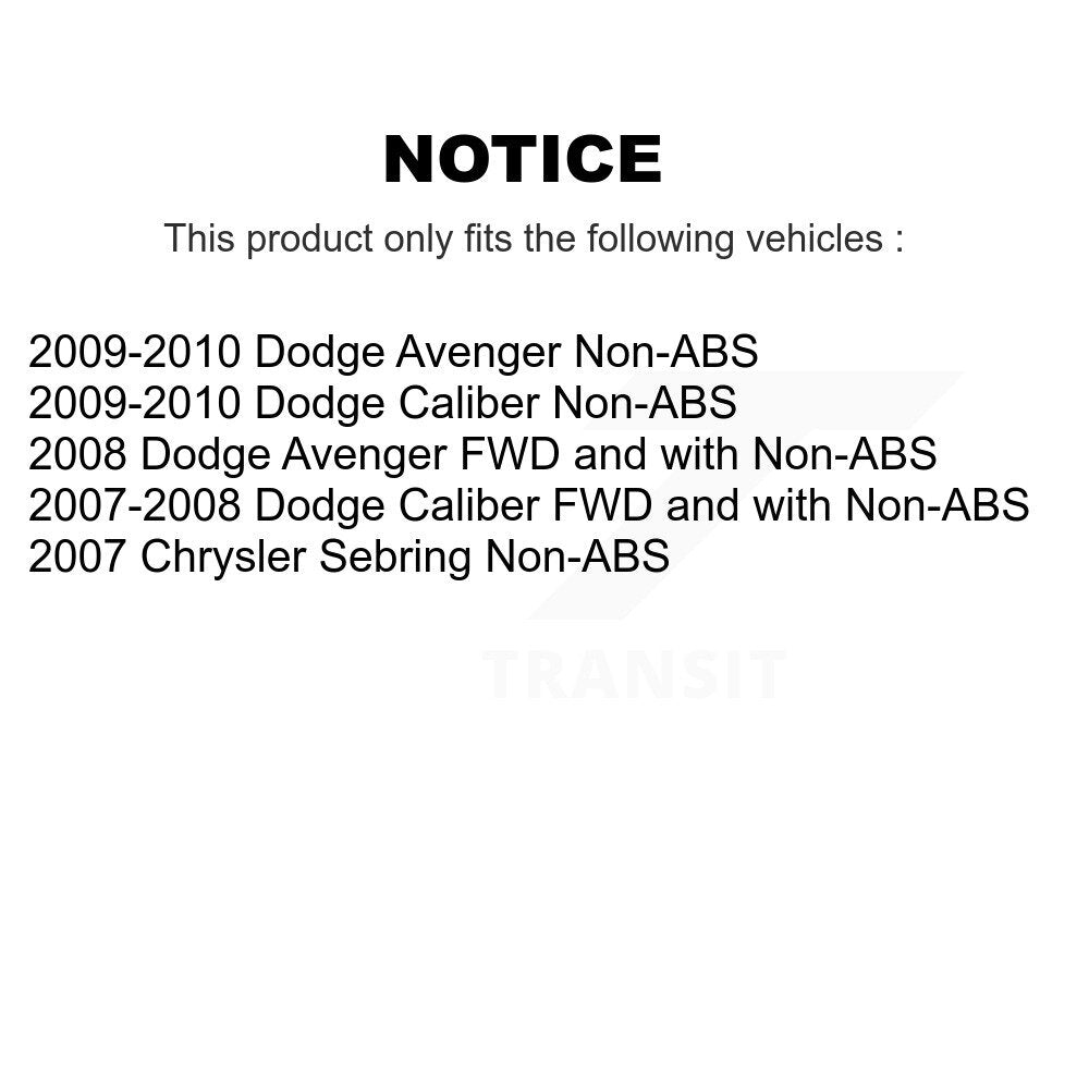 Kugel 70-512331 Rear Wheel Bearing Hub Assembly for 2007-2010 Chrysler Sebring, Dodge Caliber, Dodge Avenger