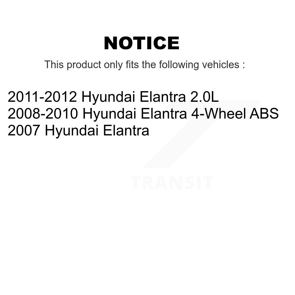 Kugel 70-512340 Rear Wheel Bearing Hub Assembly for 2007-2012 Hyundai Elantra