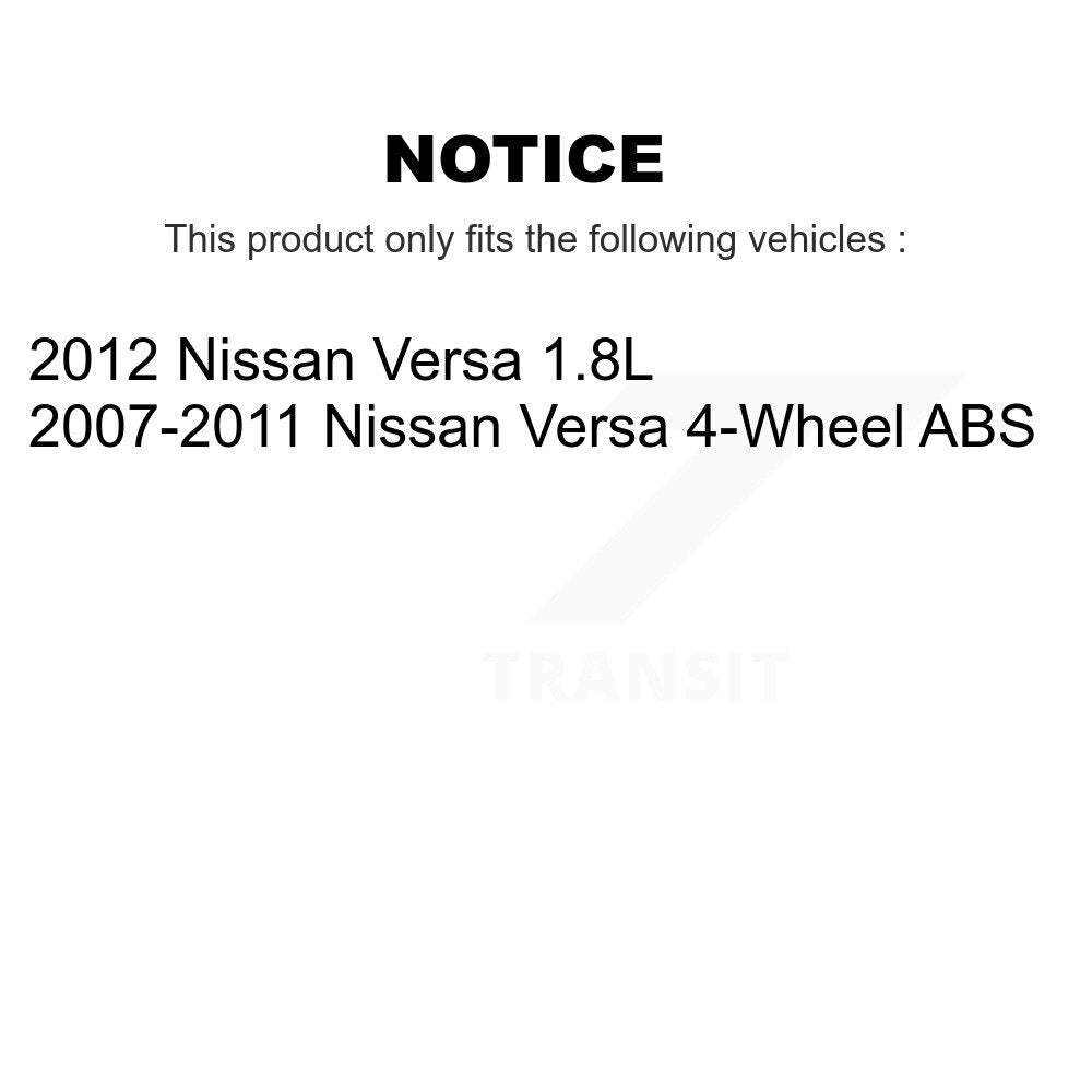 Kugel 70-512386 Rear Wheel Bearing Hub Assembly for 2007-2012 Nissan Versa