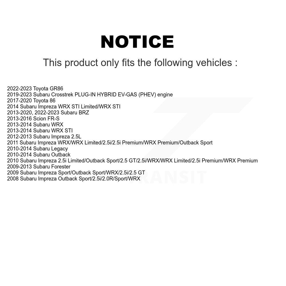 Kugel 70-512401 Rear Wheel Bearing Hub Assembly for 2008-2023 Subaru Impreza, Subaru Forester and Select Vehicles