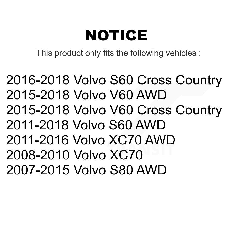 Kugel 70-512414 Rear Wheel Bearing Hub Assembly for 2007-2018 Volvo S80, Volvo XC70 and Select Vehicles
