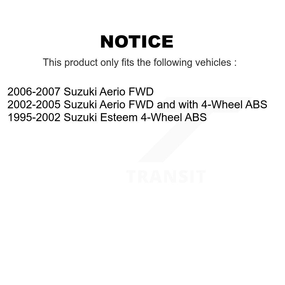 Kugel 70-512424 Rear Wheel Bearing Hub Assembly for 1995-2007 Suzuki Esteem, Aerio