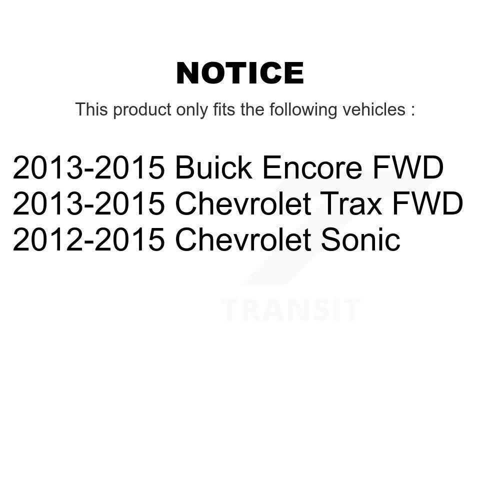 Kugel 70-512438 Rear Wheel Bearing Hub Assembly for 2012-2015 Chevrolet Sonic, Buick Encore, Chevrolet Trax