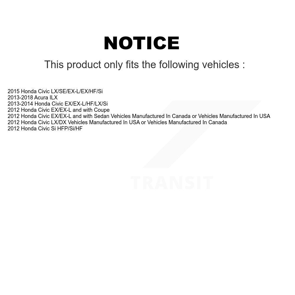 Kugel 70-512450 Rear Wheel Bearing Hub Assembly for 2012-2018 Honda Civic, Acura ILX