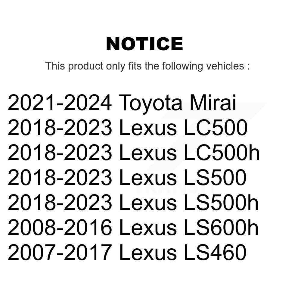 Kugel 70-512453 Rear Wheel Bearing Hub Assembly for 2007-2024 Lexus LS460, Lexus LS600h and Select Vehicles