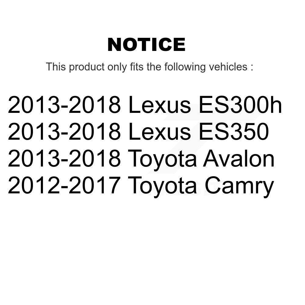 Kugel 70-512455 Rear Right Wheel Bearing Hub Assembly for 2012-2018 Toyota Camry, Lexus ES300h and Select Vehicles