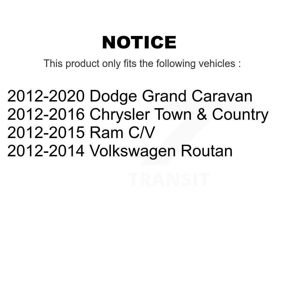 Kugel 70-512493 Rear Wheel Bearing Hub Assembly for 2012-2020 Chrysler Town & Country, Dodge Grand Caravan and Select Vehicles