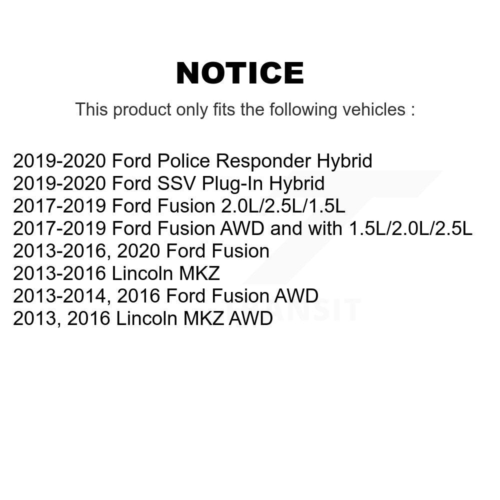 Kugel 70-512498 Front, Rear Wheel Bearing Hub Assembly for 2013-2020 Ford Fusion, Lincoln MKZ and Select Vehicles