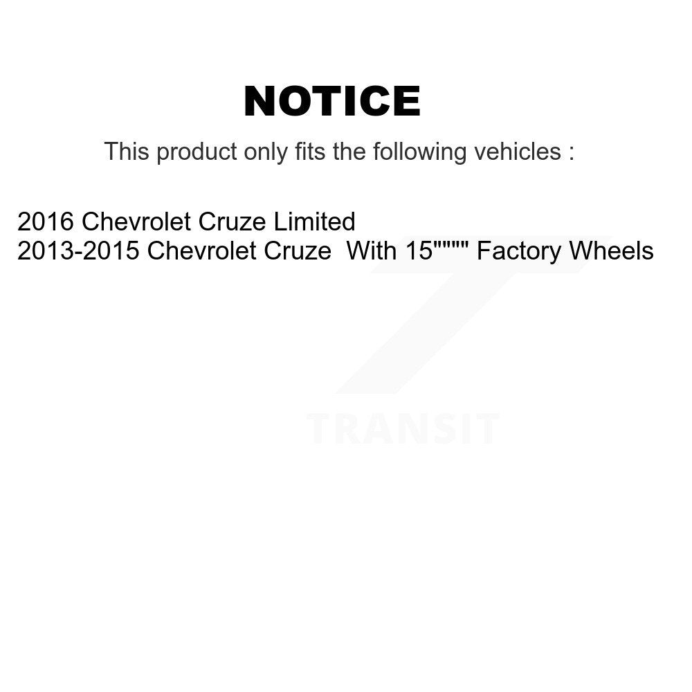 Kugel 70-512507 Rear Wheel Bearing Hub Assembly for 2013-2016 Chevrolet Cruze, Cruze Limited