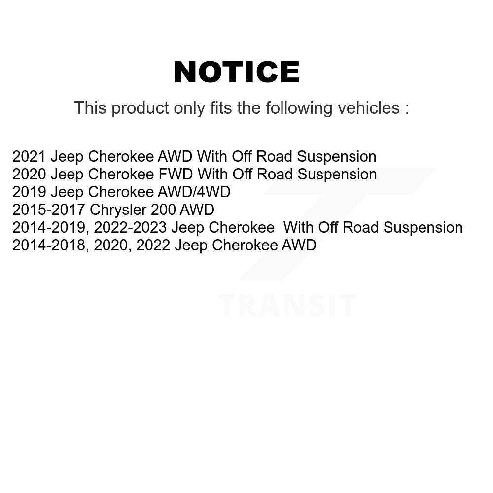 Kugel 70-512513 Front, Rear Wheel Bearing Hub Assembly for 2014-2023 Jeep Cherokee, Chrysler 200