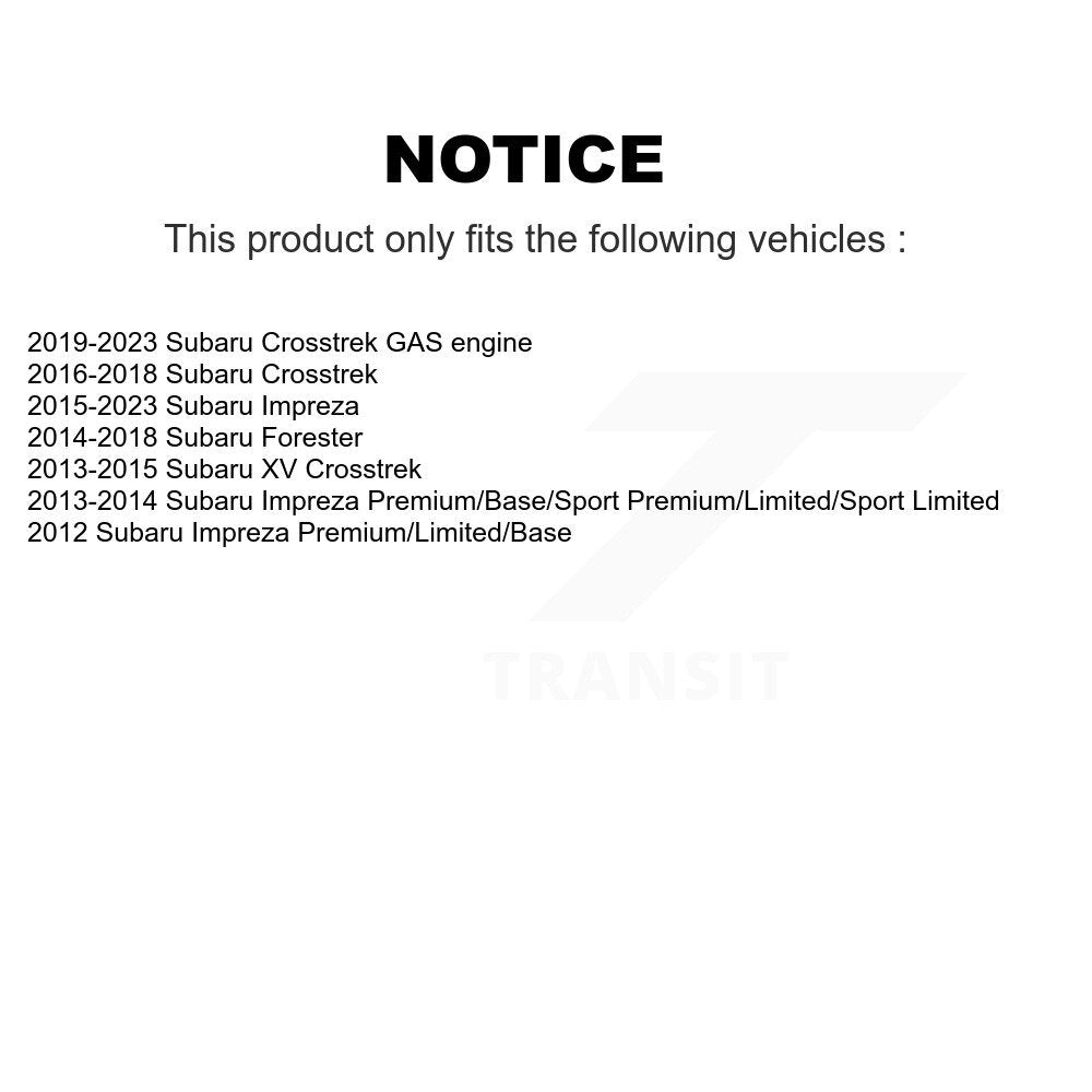 Kugel 70-512518 Rear Wheel Bearing Hub Assembly for 2012-2023 Subaru Impreza, XV Crosstrek, Forester, Crosstrek
