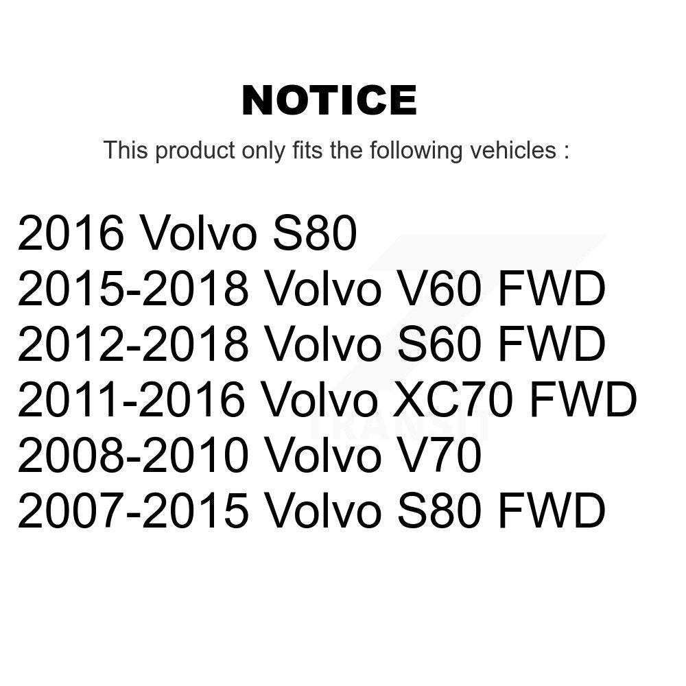 Kugel 70-512528 Rear Wheel Bearing Hub Assembly for 2007-2018 Volvo S80, Volvo V70 and Select Vehicles