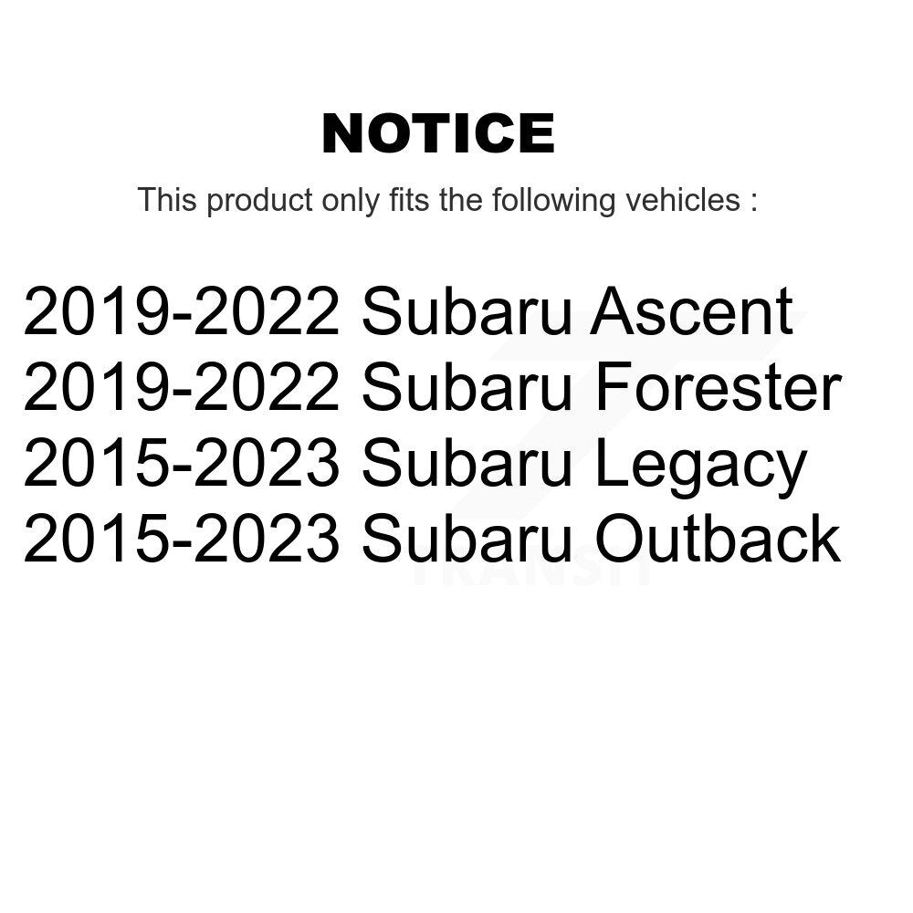 Kugel 70-512536 Rear Wheel Bearing Hub Assembly for 2015-2023 Subaru Legacy, Outback, Ascent, Forester