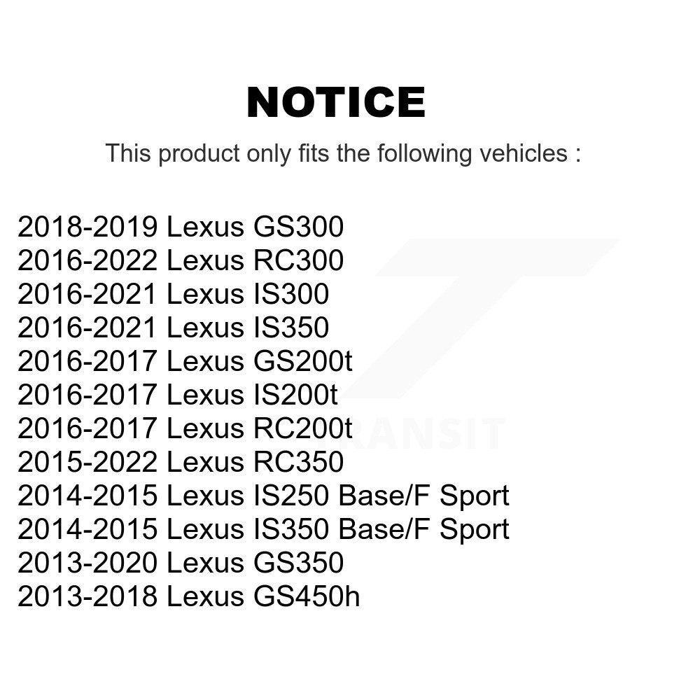 Kugel 70-512546 Rear Wheel Bearing Hub Assembly for 2013-2022 Lexus GS350, Lexus GS450h and Select Vehicles
