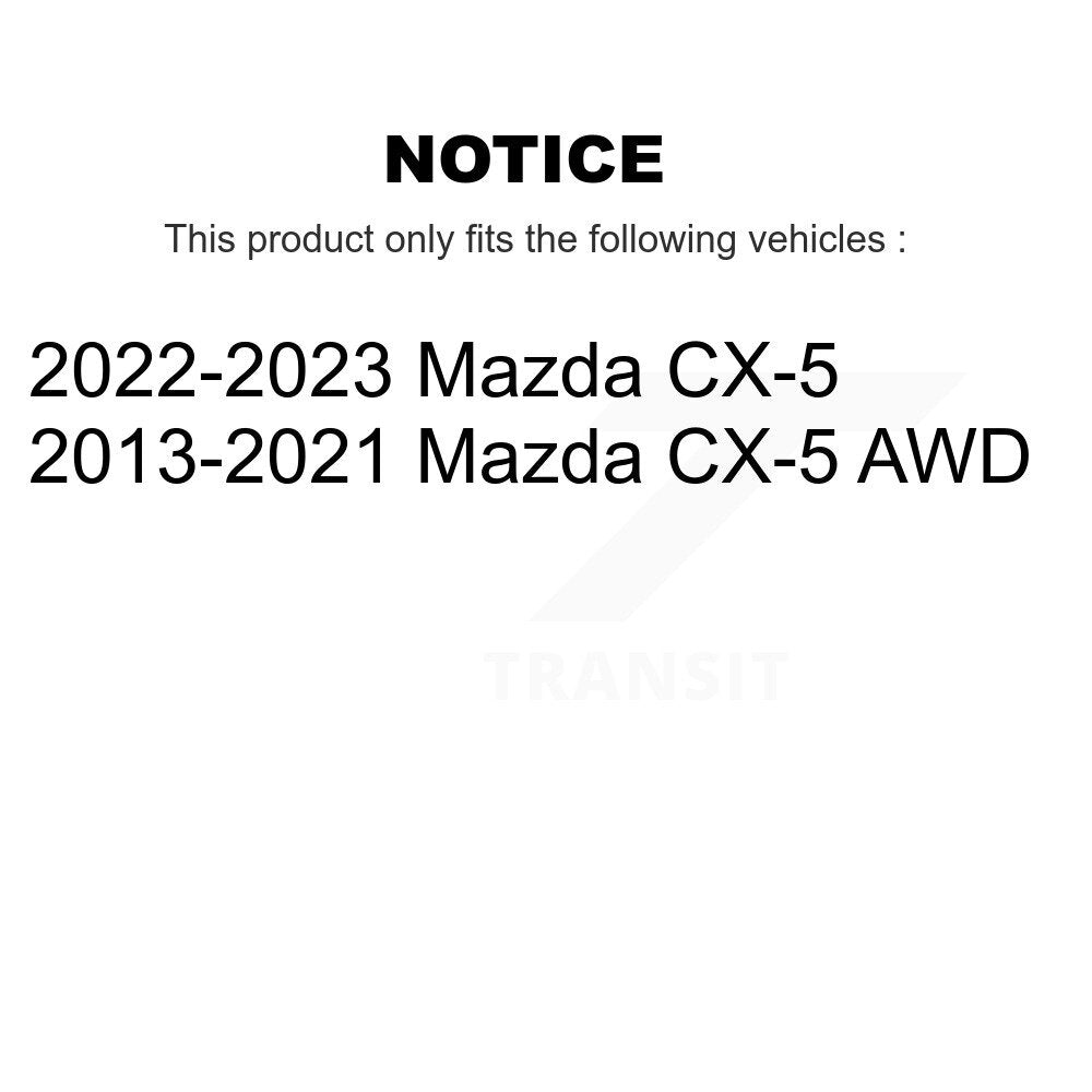 Kugel 70-512551 Rear Wheel Bearing Hub Assembly for 2013-2023 Mazda CX-5
