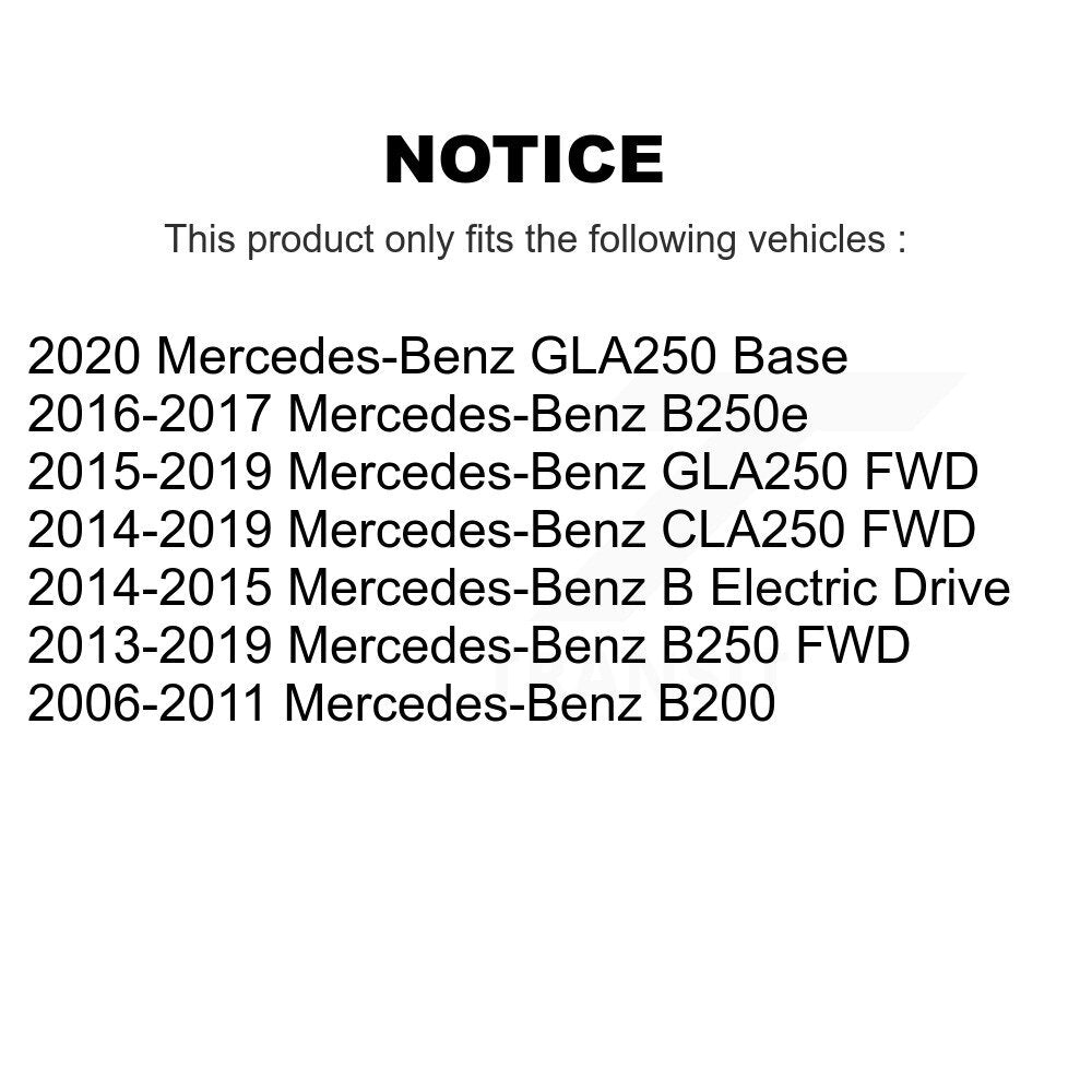 Kugel 70-512561 Rear Wheel Bearing Hub Assembly for 2006-2020 Mercedes-Benz B200, Mercedes-Benz B250 and Select Vehicles