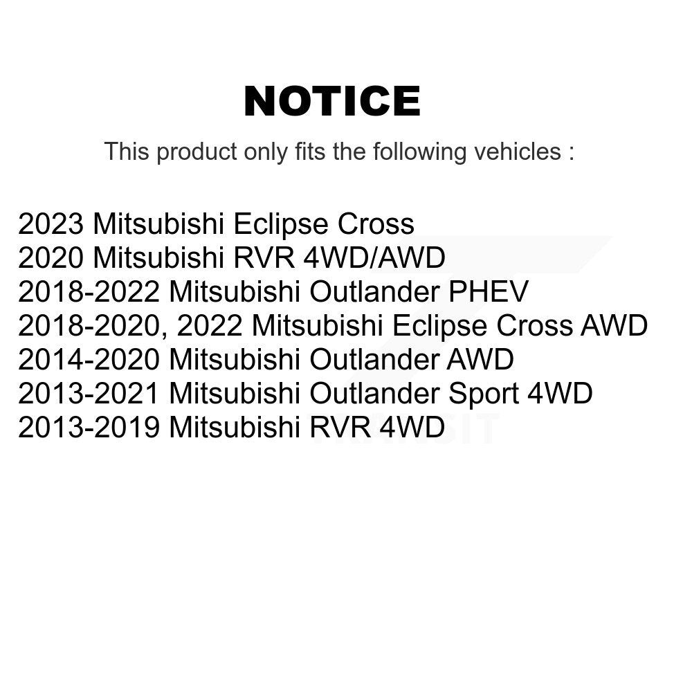 Kugel 70-512564 Rear Wheel Bearing Hub Assembly for 2013-2023 Mitsubishi Outlander Sport, Mitsubishi RVR and Select Vehicles