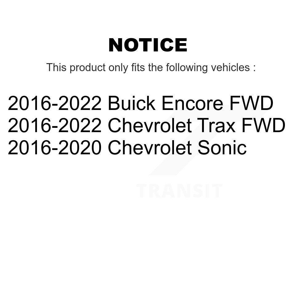 Kugel 70-512572 Rear Wheel Bearing Hub Assembly for 2016-2022 Buick Encore, Chevrolet Sonic, Chevrolet Trax