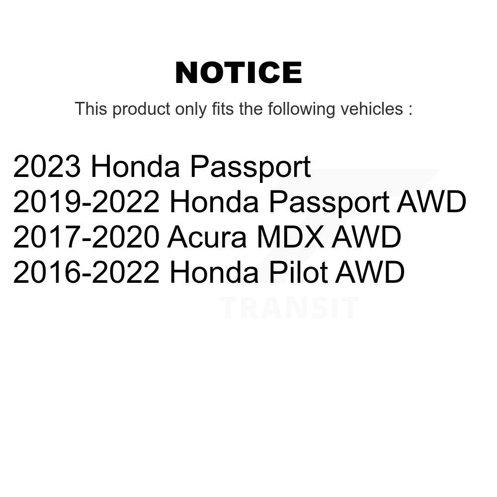 Kugel 70-512629 Rear Wheel Bearing Hub Assembly for 2016-2023 Honda Pilot, Acura MDX, Honda Passport