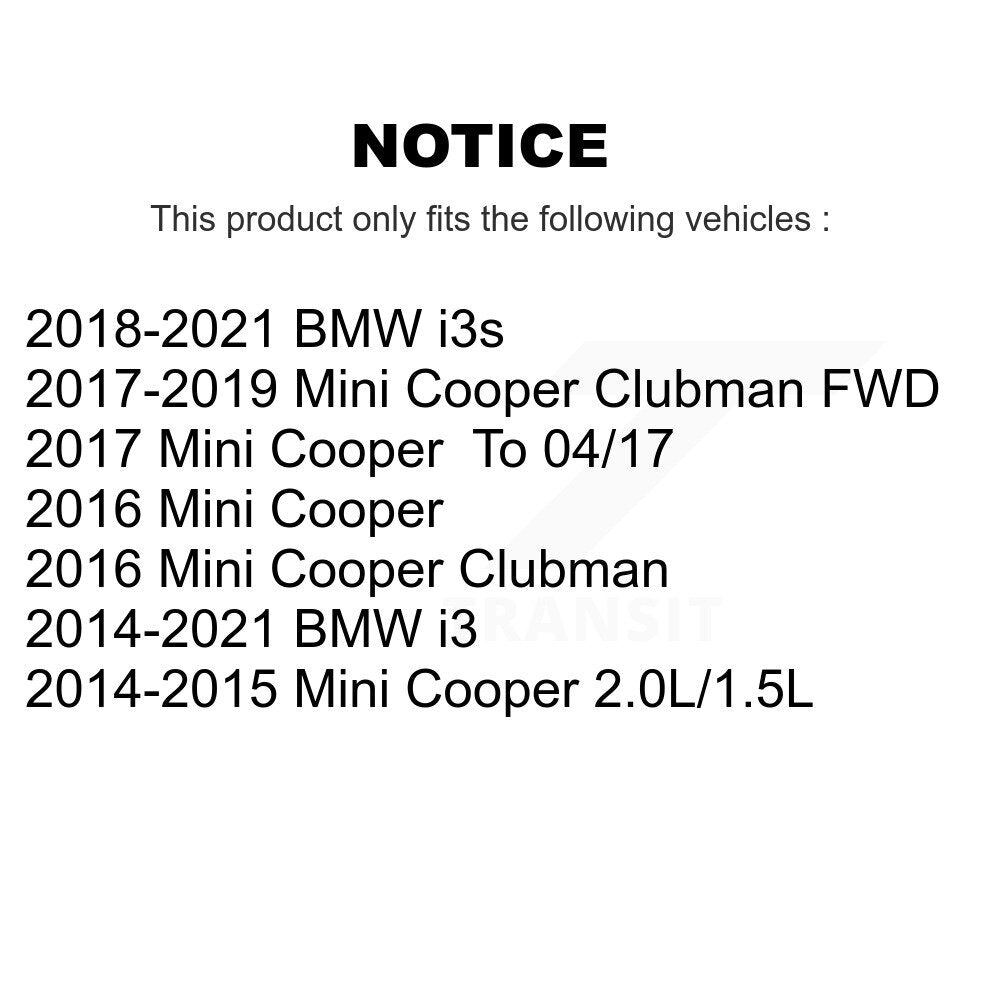 Kugel 70-512640 Front, Rear Wheel Bearing Hub Assembly for 2014-2021 BMW i3, Mini Cooper and Select Vehicles