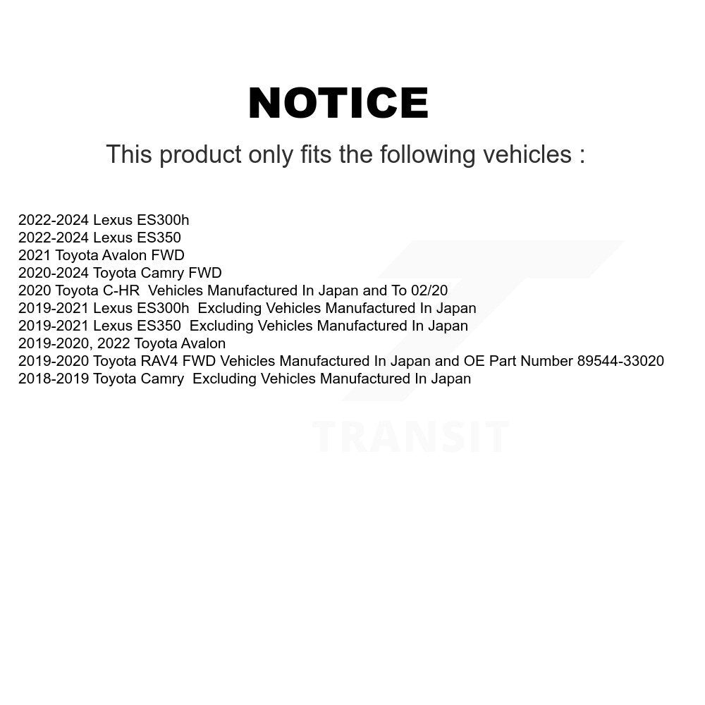 Kugel 70-512644 Rear Wheel Bearing Hub Assembly for 2018-2024 Toyota Camry, Lexus ES300h and Select Vehicles