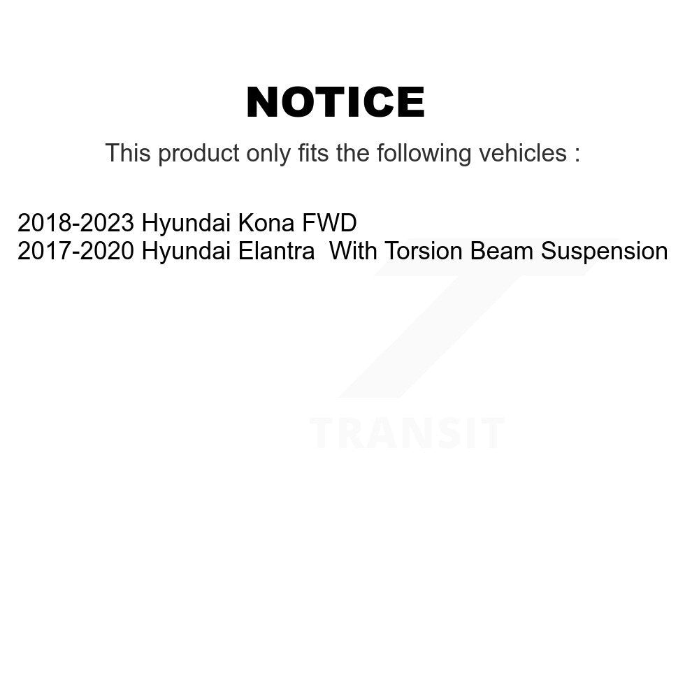 Kugel 70-512645 Rear Wheel Bearing Hub Assembly for 2017-2023 Hyundai Elantra, Kona