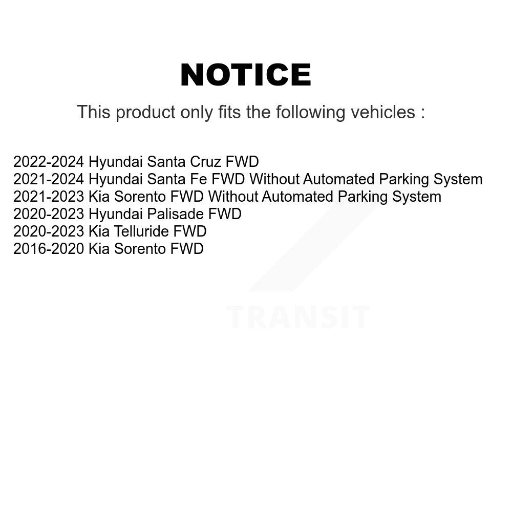 Kugel 70-512646 Rear Wheel Bearing Hub Assembly for 2016-2024 Kia Sorento, Hyundai Palisade and Select Vehicles