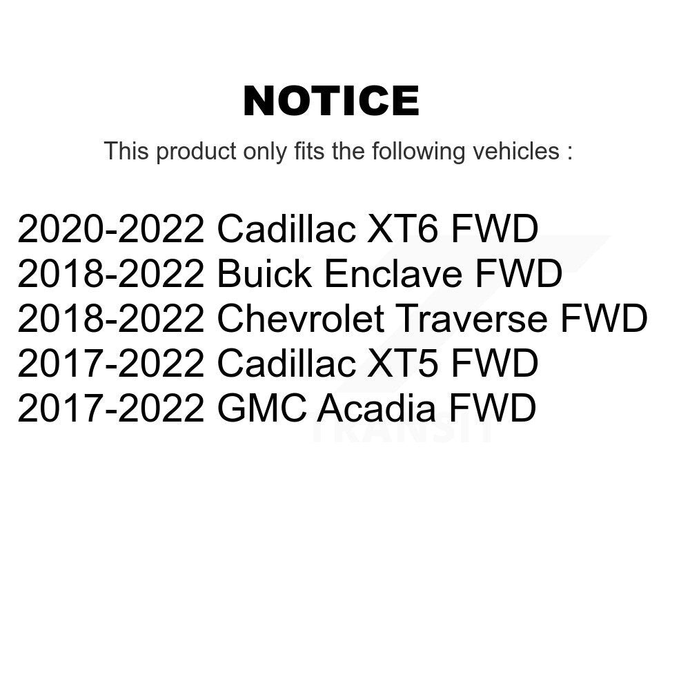 Kugel 70-512657 Rear Wheel Bearing Hub Assembly for 2017-2022 Cadillac XT5, GMC Acadia and Select Vehicles