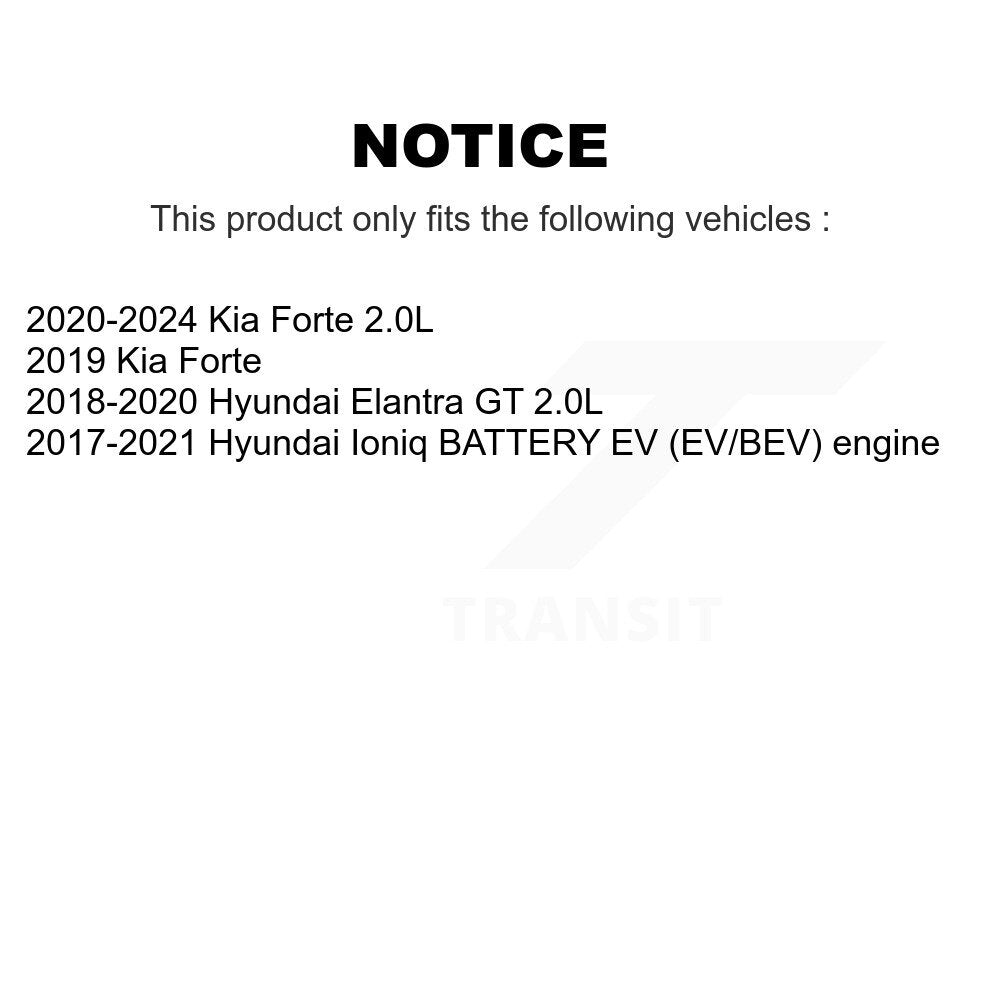 Kugel 70-512659 Rear Wheel Bearing Hub Assembly for 2017-2024 Hyundai Ioniq, Hyundai Elantra GT, Kia Forte