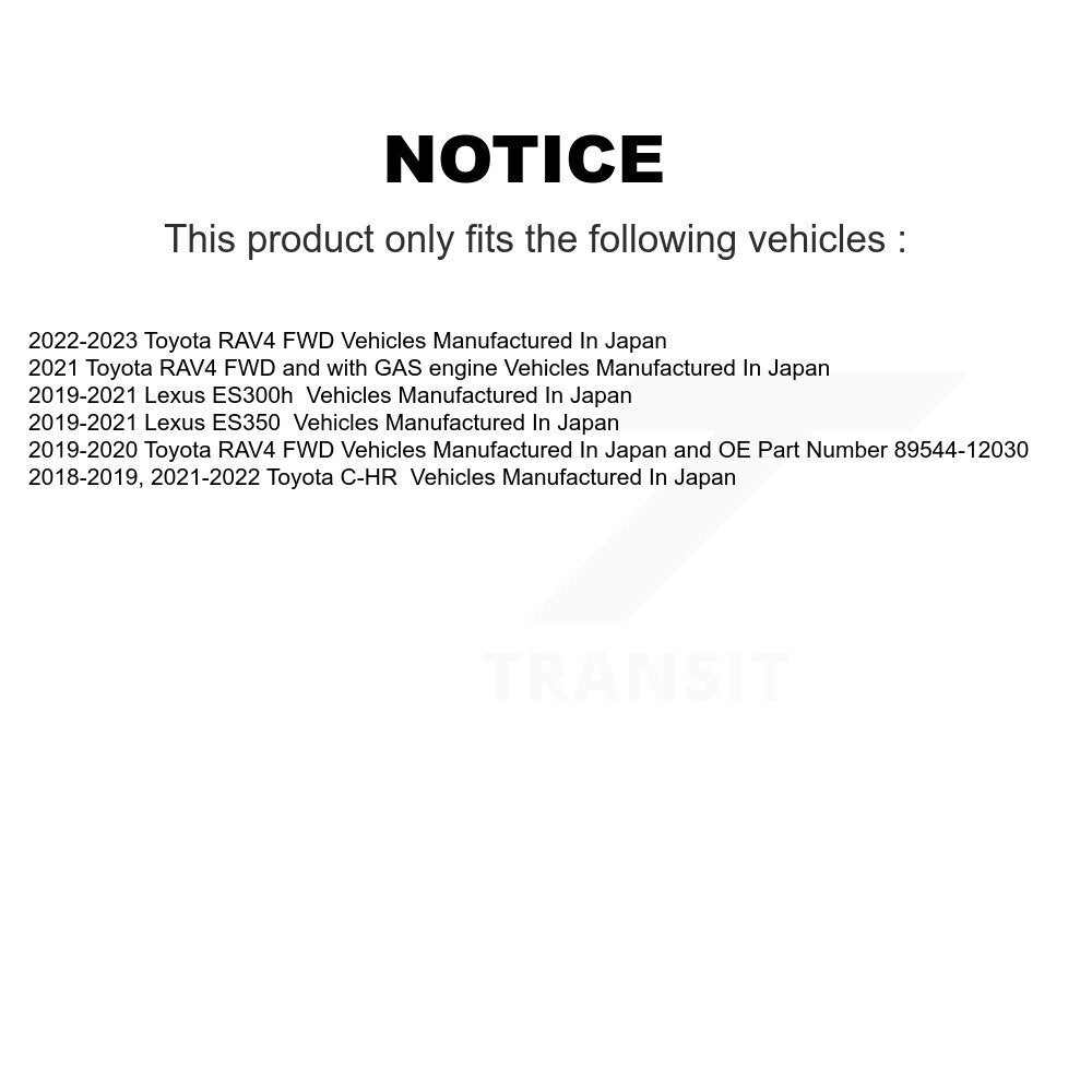 Kugel 70-512671 Rear Wheel Bearing Hub Assembly for 2018-2023 Toyota C-HR, Lexus ES300h and Select Vehicles