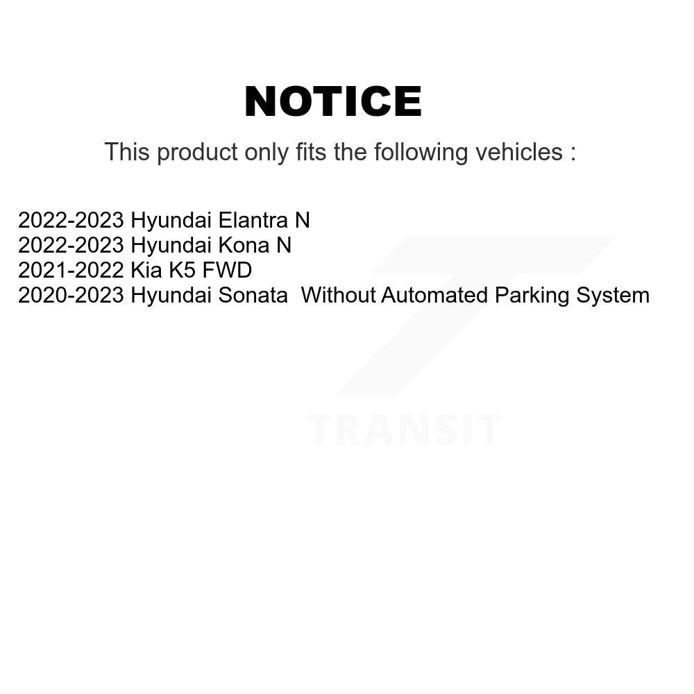 Kugel 70-512672 Rear Wheel Bearing Hub Assembly for 2020-2023 Hyundai Sonata, Kia K5 and Select Vehicles