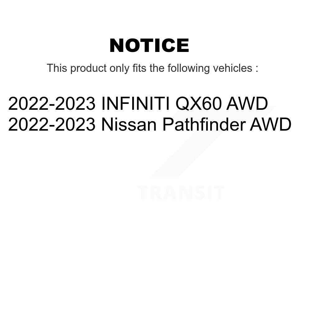 Kugel 70-512675 Rear Wheel Bearing Hub Assembly for 2022-2023 INFINITI QX60, Nissan Pathfinder