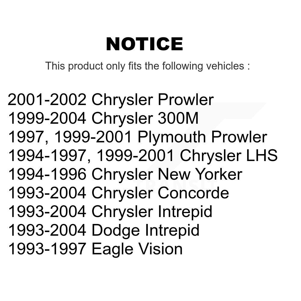 Kugel 70-513089 Front, Rear Wheel Bearing Hub Assembly for 1993-2004 Chrysler Concorde, Chrysler Intrepid and Select Vehicles