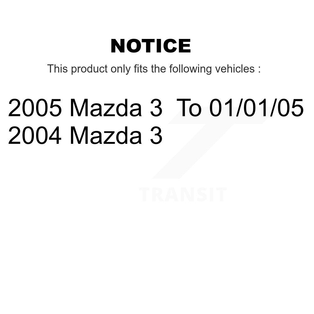 Kugel 70-513211 Front Wheel Bearing Hub Assembly for 2004-2005 Mazda 3