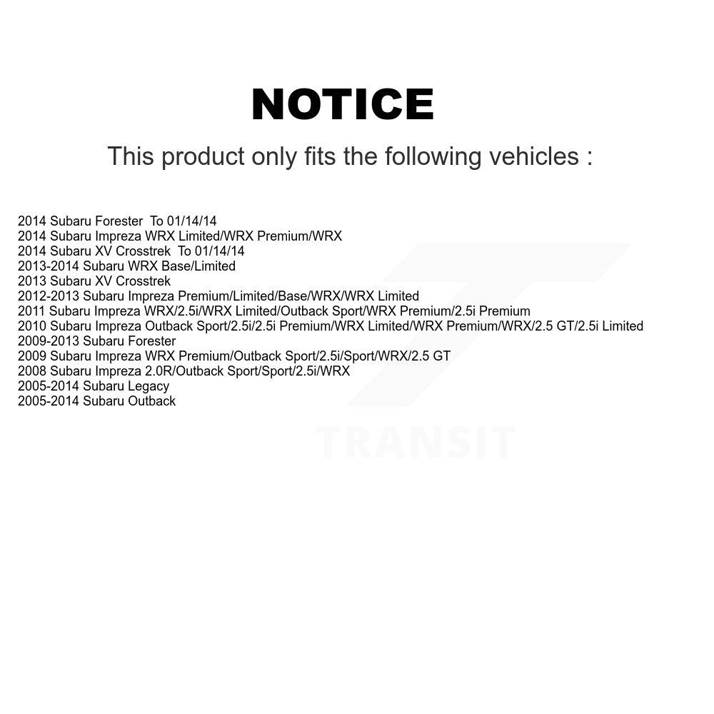 Kugel 70-513220 Front Wheel Bearing Hub Assembly for 2005-2014 Subaru Legacy, Subaru Outback and Select Vehicles