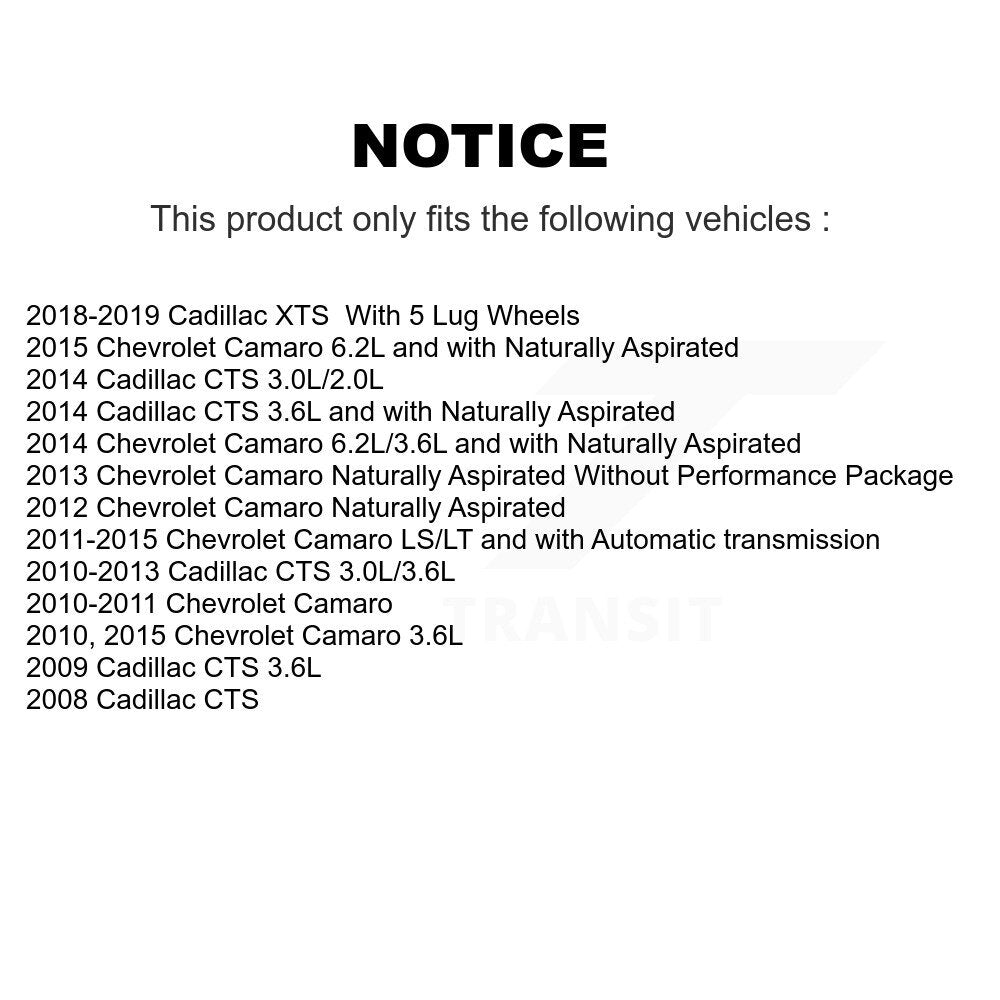 Kugel 70-513282 Rear, Front Wheel Bearing Hub Assembly for 2008-2019 Cadillac CTS, Chevrolet Camaro, Cadillac XTS