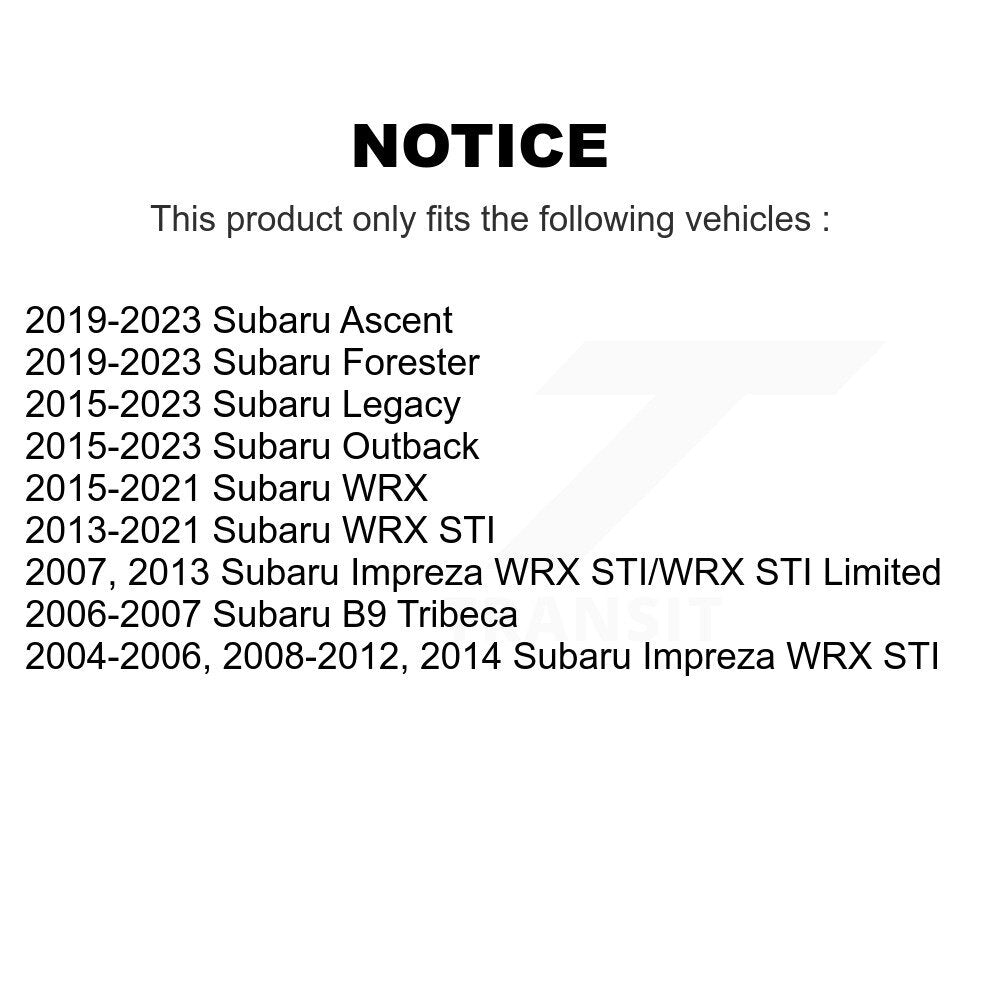 Kugel 70-513302 Front Wheel Bearing Hub Assembly for 2004-2023 Subaru Impreza, Subaru B9 Tribeca and Select Vehicles